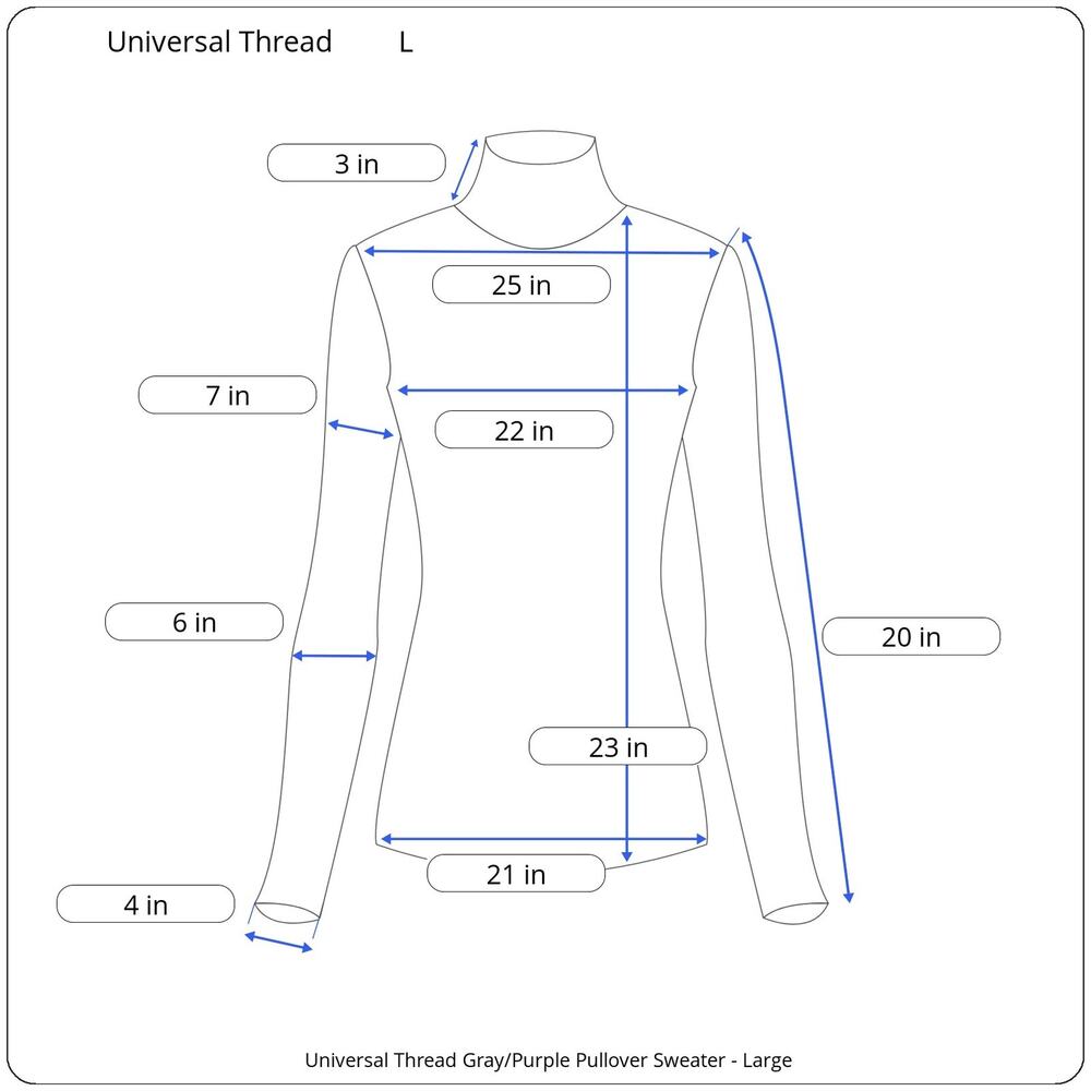 Universal Thread Gray Purple Mock Neck Detail Pul… - image 4